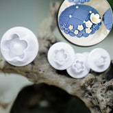 4pcs Plum Flower Plunger Cutter Sugarcraft Fondant Cake Decorating DIY Tool